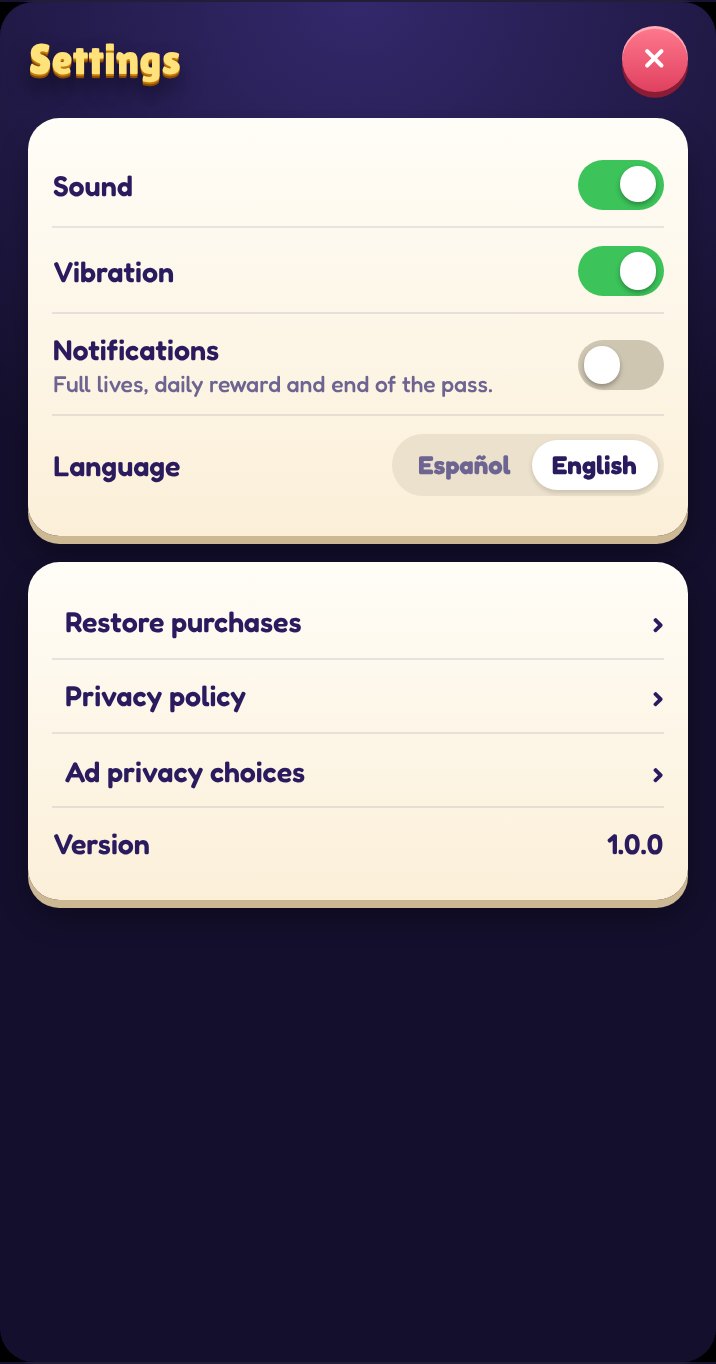 Cat Heist settings, with Ad privacy choices