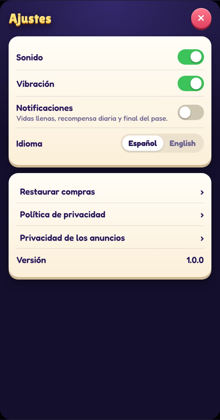 Ajustes de Cat Heist, con Privacidad de los anuncios