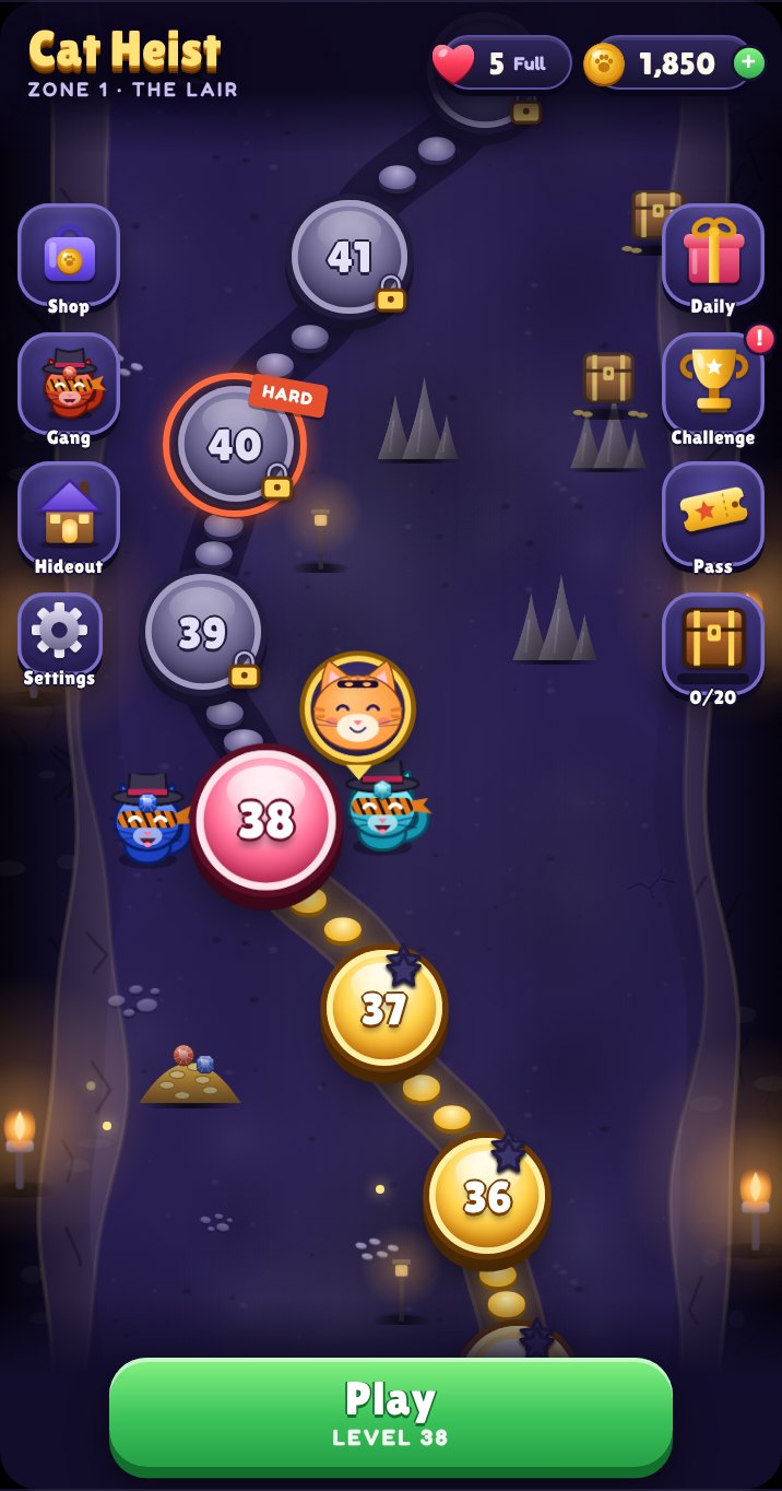 The Cat Heist level map